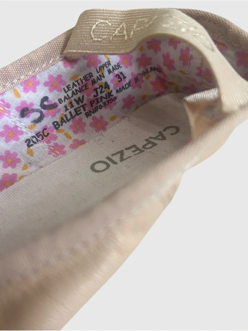 Capezio 205C Daisy Ballet Pink Shoes Size 11W